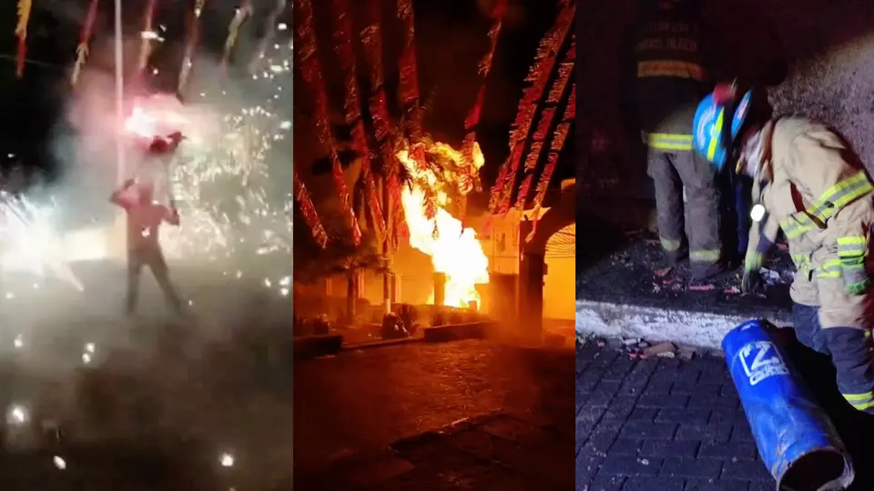 VIDEO: ‘Torito’ de pirotecnia provoca explosión y deja una mujer muerta