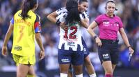 Jugadoras de Rayadas de Monterrey en celebración en la Final de ida contra América en el Clausura 2026 de la Liga MX Femenil | IMAGO 7