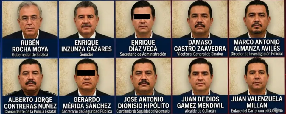 Estados Unidos publicó una lista de 10 funcionarios de Sinaloa ligados supuestamente al crimen organizado / Especial
