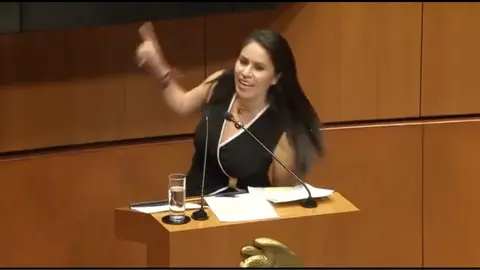 La senadora Simey Olvera estaba criticando a la oposición por no tener memoria histórica / Especial