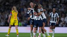 Jugadoras de Rayadas en celebración ante América en la Final de ida de la Liga MX Femenil | IMAGO 7