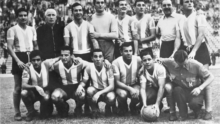 Selección de Argentina previo a partido del Mundial en Suecia 1958 | AFP