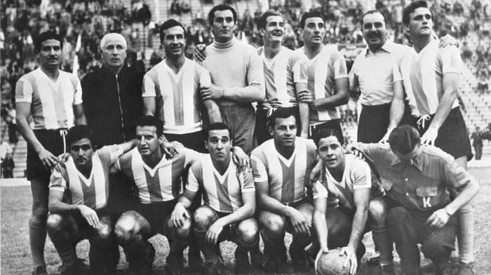 Selección de Argentina previo a partido del Mundial en Suecia 1958 | AFP