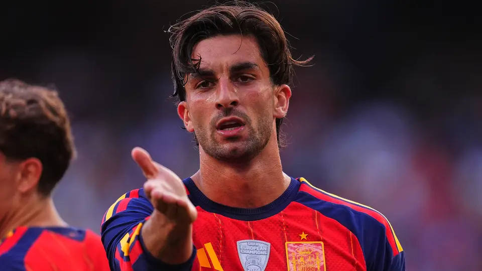 Ferrán Torres festejando gol con España | AP