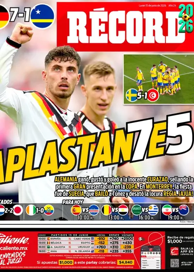 Portada RÉCORD 15 de junio de 2026