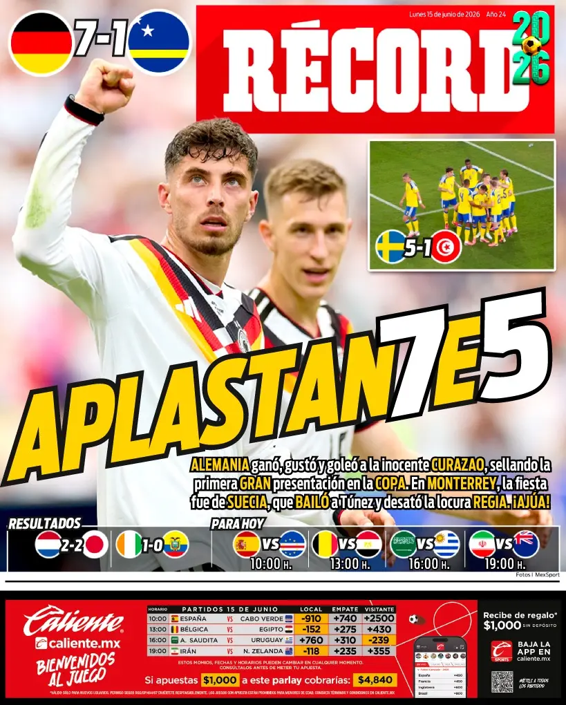 Portada RÉCORD 15 de junio de 2026
