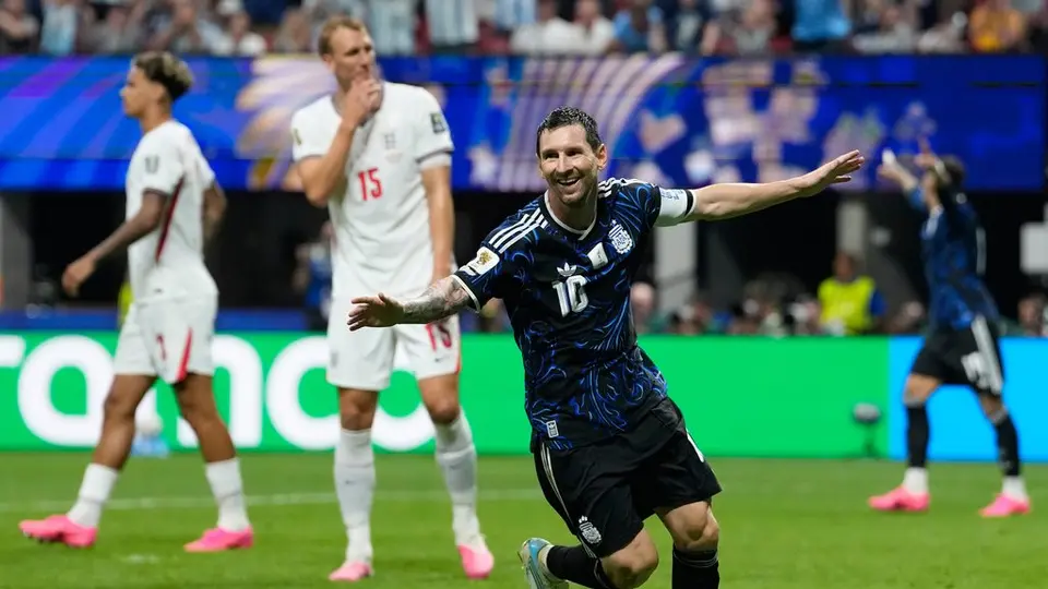 Messi en el partido de Inglaterra contra Argentina | AP