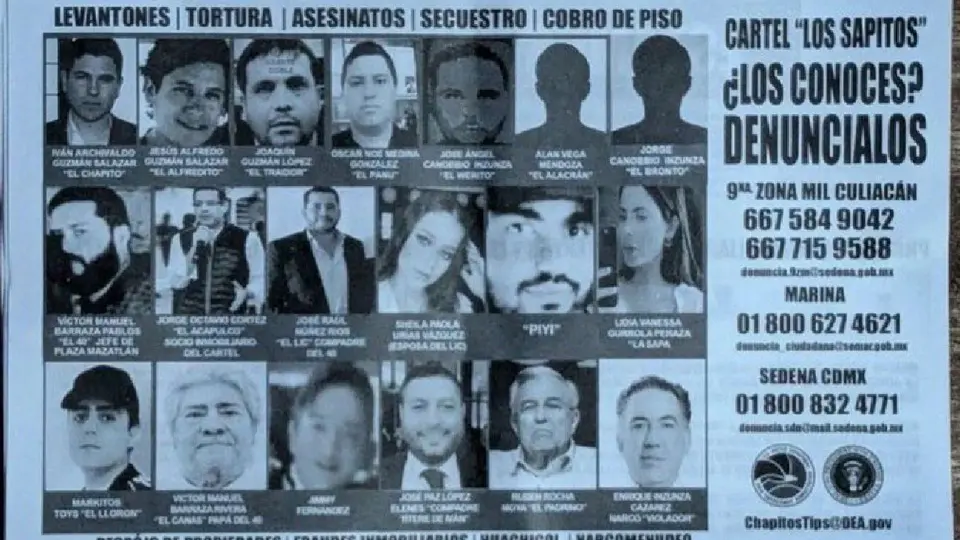 El rostro y nombre del empresario salió en un volante diciendo que pertenece o ayuda a Los Chapitos / Especial