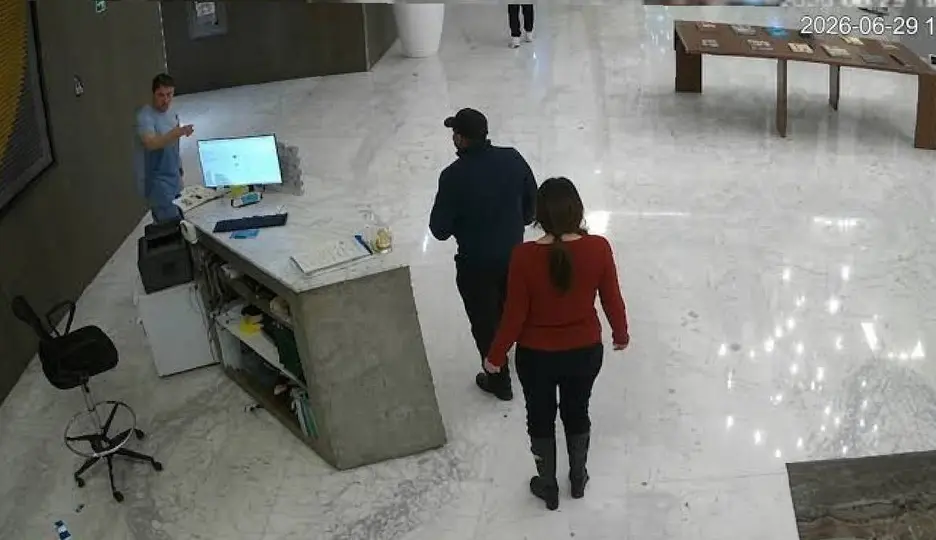 Cámaras de seguridad captan el momento en el que un sujeto agrede a una empleada de un hotel / Captura de pantalla