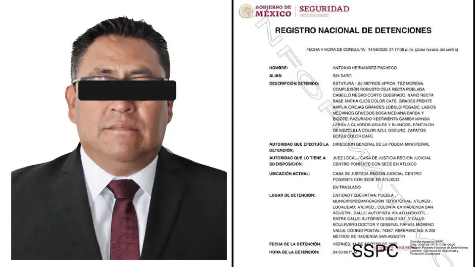 Cae jefe de Seguridad de Atlixco, Puebla: Fiscalía lo acusa de cohecho y abuso de autoridad