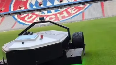 De primer mundo: Bayern Múnich estrena robot que cuida el césped del Allianz Arena
