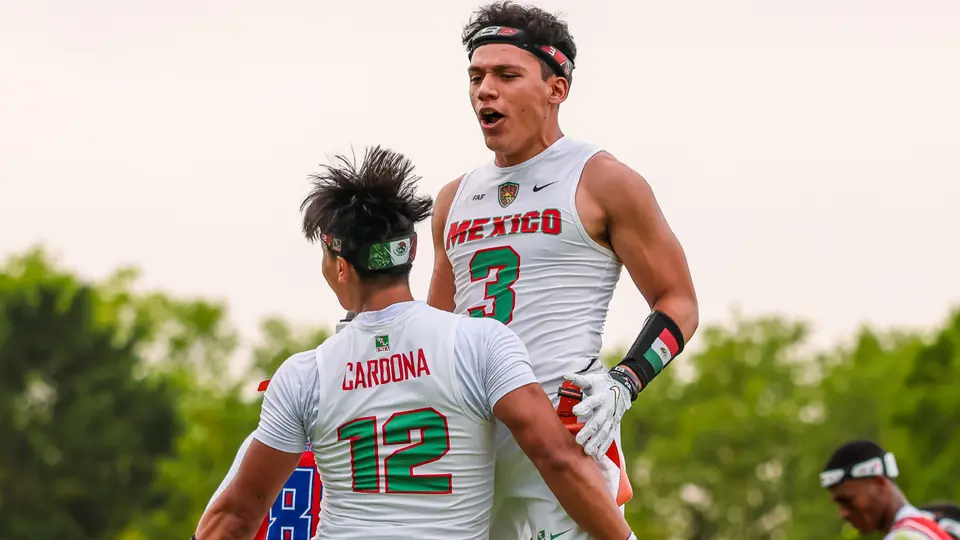 México celebra un TD en flag football | FMFA