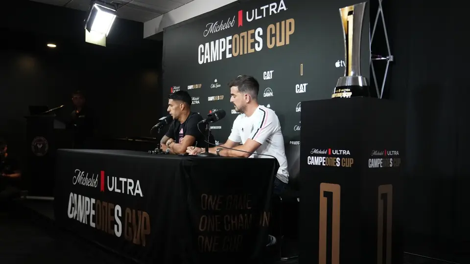 Luis Suárez en conferencia de prensa previo al Campeones Cup | AP