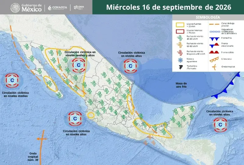 Chihuahua, Coahuila, Nuevo León y Tamaulipas podrían despedirse de la onda de calor./SMN