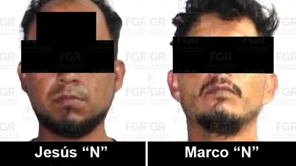 Jose "N" y Marco "N", ambos relacionados como operadores de esta celula criminal. / @FGR