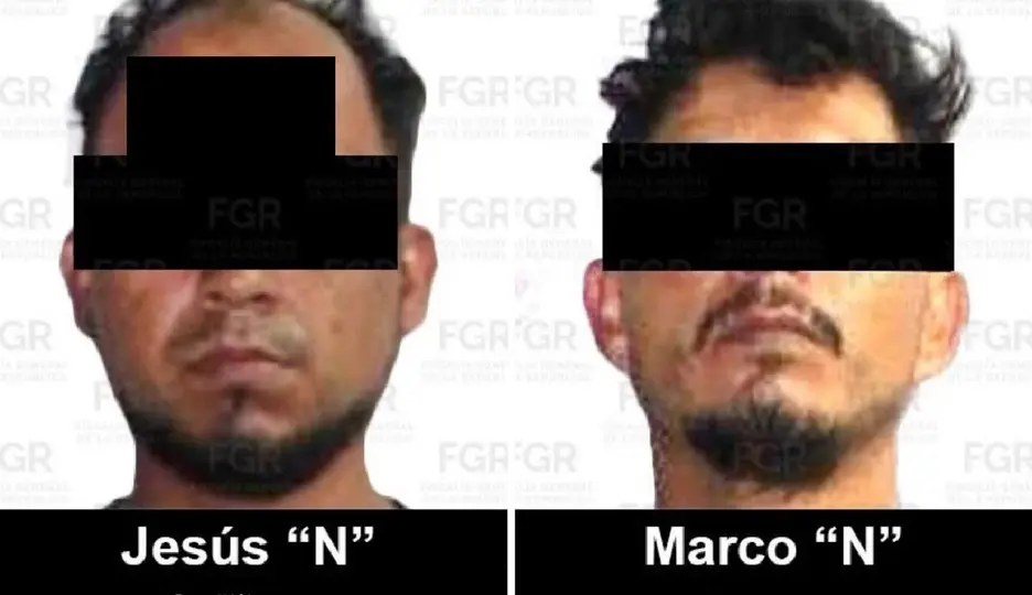Jose "N" y Marco "N", ambos relacionados como operadores de esta celula criminal. / @FGR