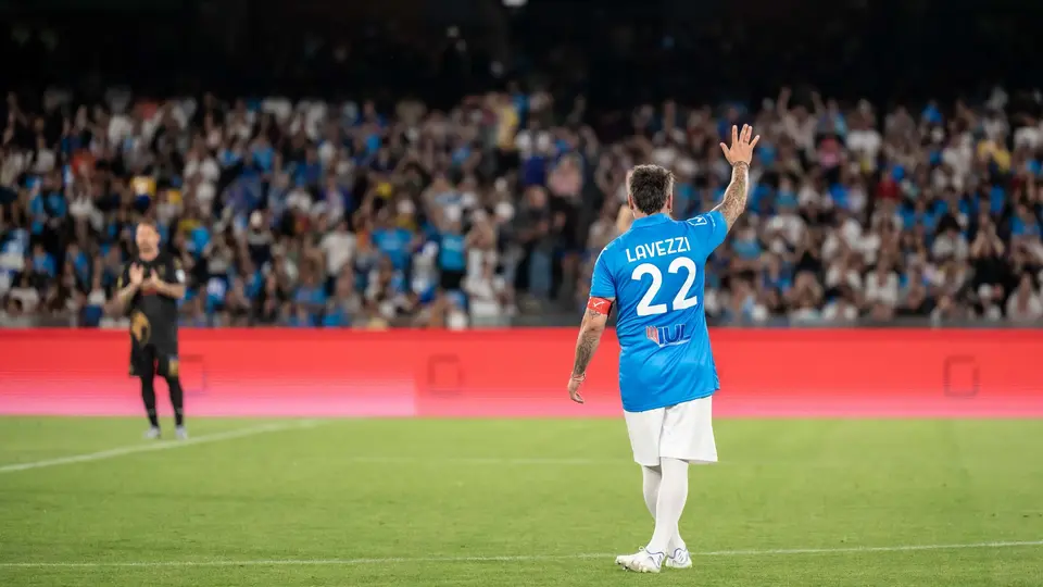 'Pocho' Lavezzi en un partido de leyendas de Napoli | IG: @pocho22lavezzi