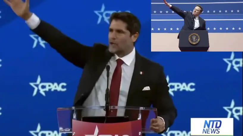 Eduardo Verástegui ahora hace el saludo nazi como lo hizo Elon Musk