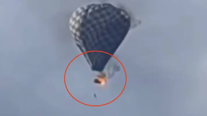 Globo aerostático se incendia en Zacatecas durante festival y deja un muerto