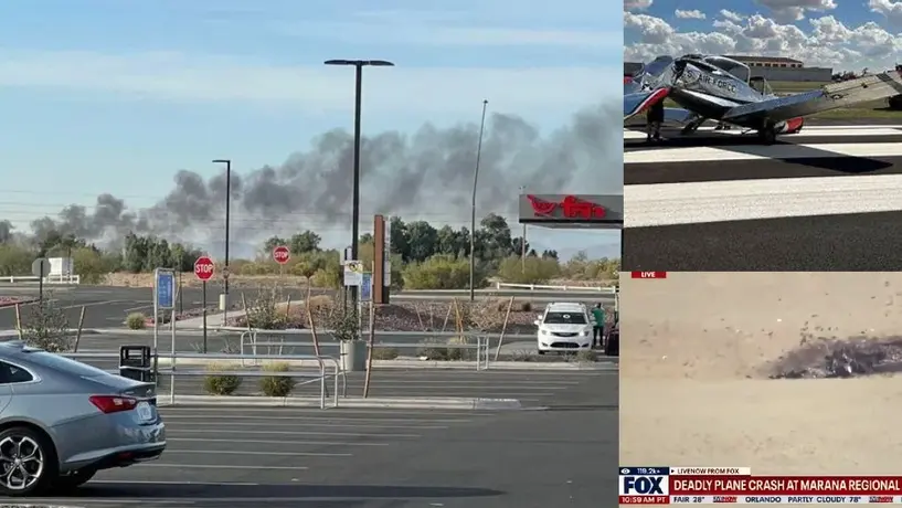 ¡Otro accidente aéreo en EU! Ahora dos avionetas chocan en Arizona