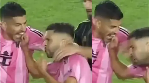 ¡Insólito! Luis Suárez intentó morder a Jordi Alba, su compañero en Inter Miami