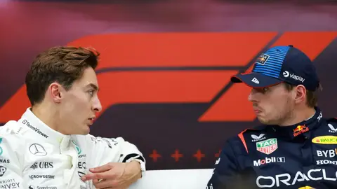 Russell no se intimida con Verstappen: "No estoy amigo para ser el mejor amigo de un campeón"