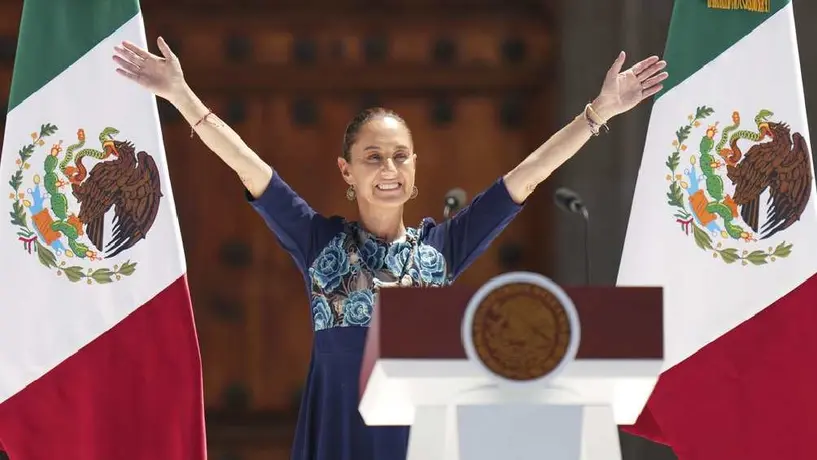 Presidenta Sheinbaum celebra en el Zócalo suspensión de los aranceles que impuso Trump a México