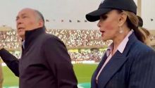 Antonio Pérez, papá de Checo, y Lucía Méndez asisten juntos al partido Pumas vs Rayados