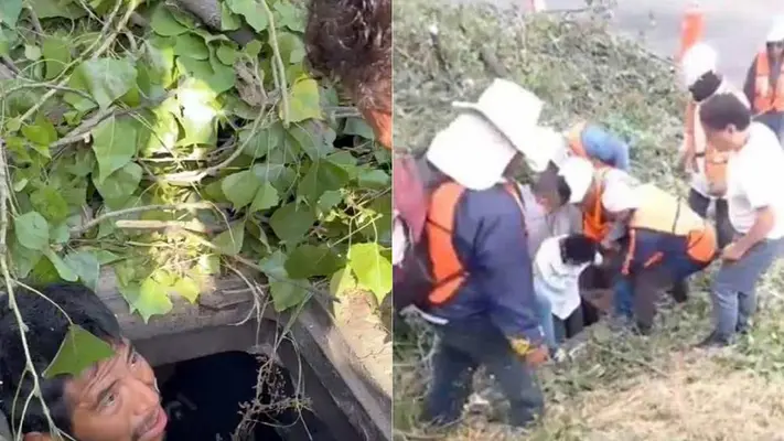 Por dos años hombre vivió en registro subterráneo de CFE y nadie se dio cuenta; ya lo rescataron