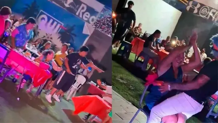 Payaso Traztraz Trakatelas es amenazado con arma en pleno show por baile a mujer
