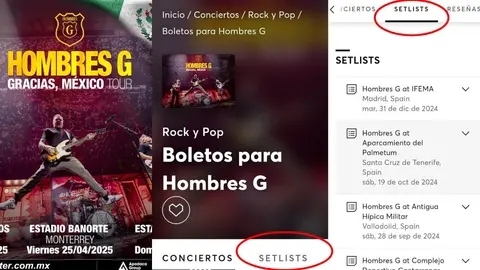 Ticketmaster ofrecerá setlist’s de los artistas en lo que compras tu boleto