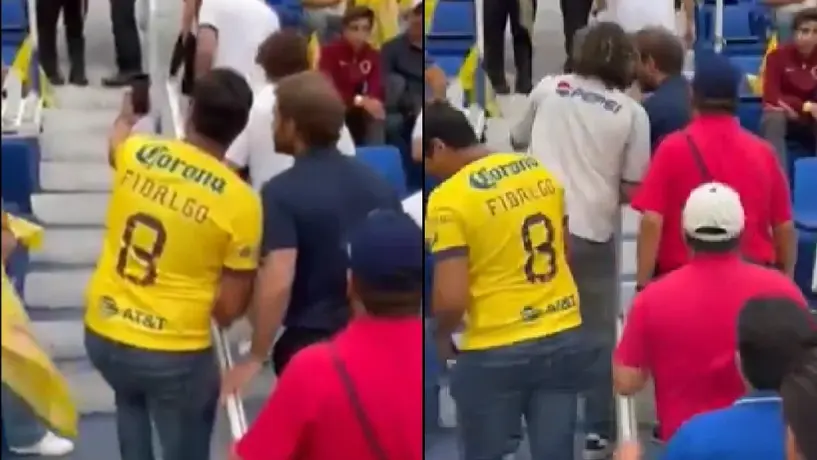 Aficionados del América sorprenden pidiendo foto a Iván Alonso, directivo de Cruz Azul