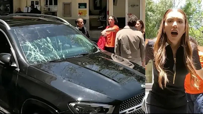VIDEO: Destrozan camioneta de Karime dentro de Televisa ¡Esta fue su reacción!