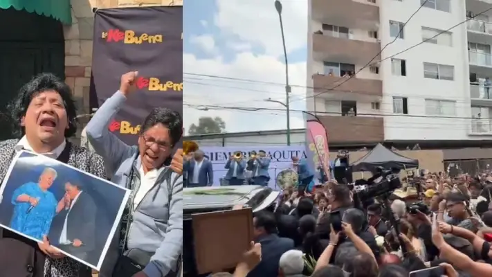 Fanáticos de Paquita la del Barrio esperan restos de la cantante entre lágrimas afuera de Casa Paquita