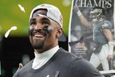 Jalen Hurts y su festejo tras ganar el Super Bowl LIX y ser nombrado MVP