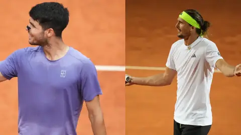 Alcaraz adelanta su entrenamiento en Roma por el Clásico y sorprende a Zverev: “¿Tan temprano?”