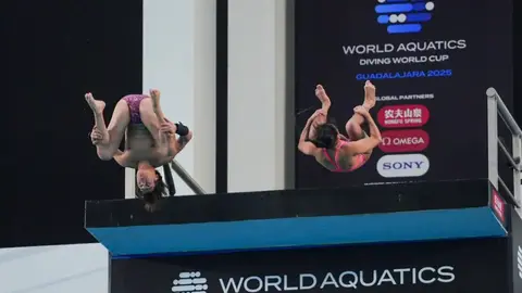 ¡Sin medalla! México queda fuera del podio en la competencia mixta del Mundial de Clavados