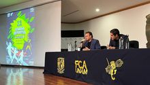 ¿Auriazules? Faitelson y Andrés Vaca hacen el Goya en instalaciones de la UNAM
