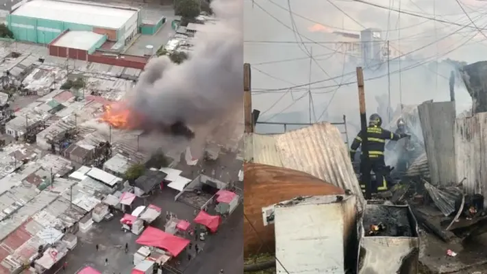 Fotos: Así quedaron las casas del campamento de damnificados por el incendio en Lindavista