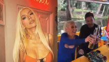 Christina Aguilera es captada tomando “chelas” en CDMX