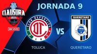 Toluca vs Querétaro EN VIVO Liga MX Clausura 2025 Jornada 9