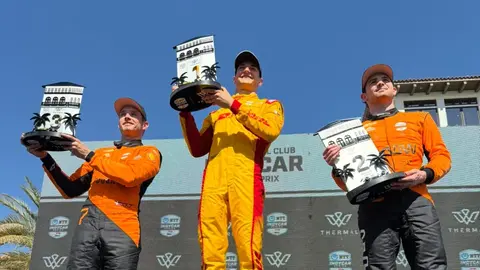 Pato O'Ward queda segundo en Thermal Club y logra primer podio del año en la IndyCar