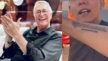 Salinas Pliego regala moto Italika a joven que tiene tatuaje con logo de la marca
