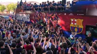 De la Fuente de Canaletas al Camp Nou: Así fue el recorrido de campeón del Barcelona
