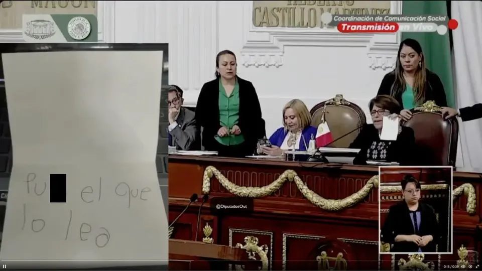 VIDEO: Diputado emite voto pero deja un mensaje: “Put% el que lo lea”