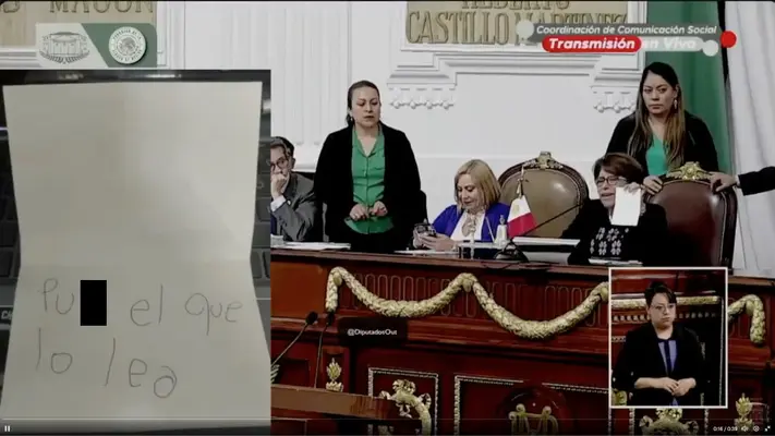 VIDEO: Diputado emite voto pero deja un mensaje: “Put% el que lo lea”