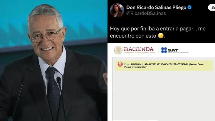 Ricardo Salinas Pliego se disponía a pagar sus impuestos pero… ¡se ‘cae’ página del SAT!