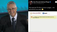 Ricardo Salinas Pliego se disponía a pagar sus impuestos pero… ¡se ‘cae’ página del SAT!