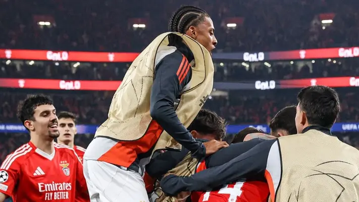 Benfica, en lluvia de goles, alcanza a eliminar al Monaco en la vuelta del Play-Off