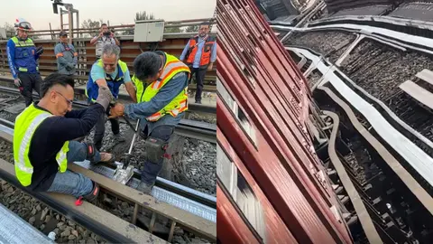Cierre parcial en Línea B del Metro; vías pierden su forma recta